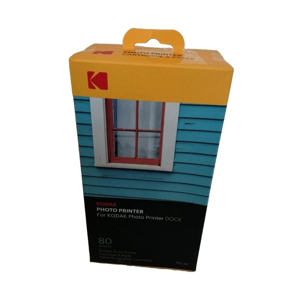 KODAK Dock Photo Printer One Cartridge Refill 80 Sheets Of Photo Paper Open Box